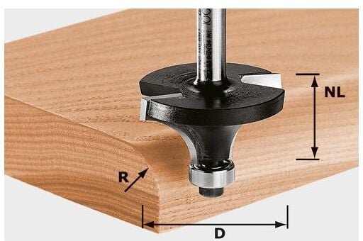Abrundfräser hw S8 D42,7/R15 kl – 491017 - Festool