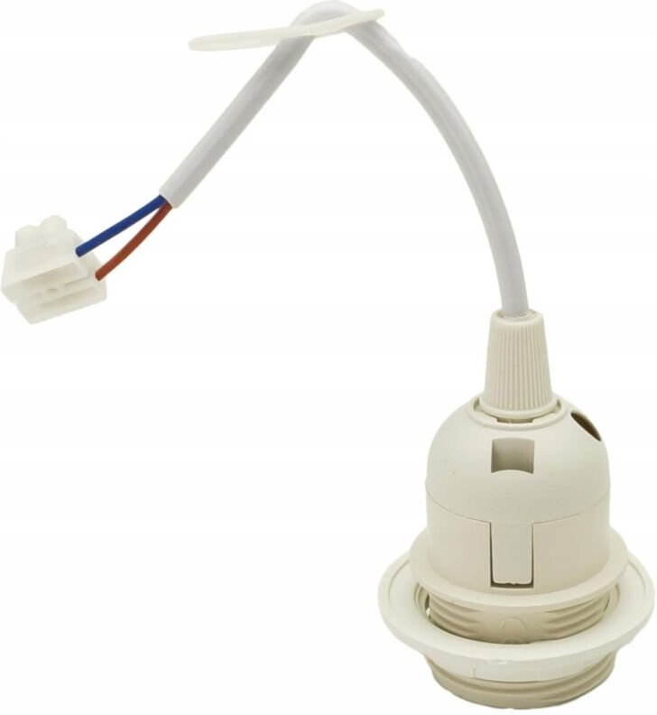 E27 Weisse, Nicht Brennbare Bau-Lampenfassung Mit Kabel