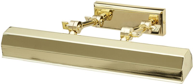 Wandlampe Bilderleuchte Stahl Messing B 40,2 cm 2 Flammig verstellbare Gelenke