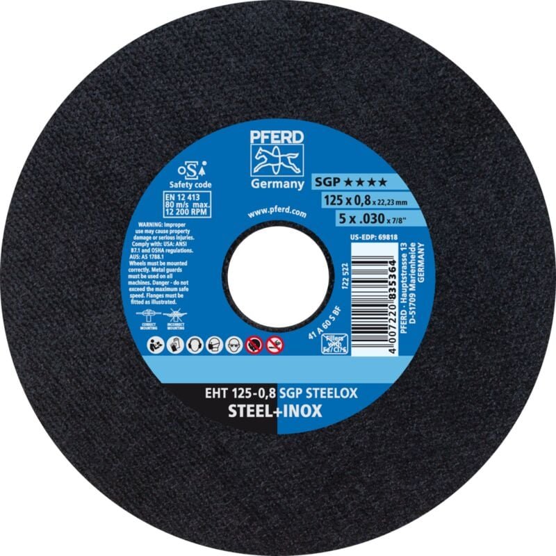 August Rüggeberg Gmbh&co.kg - Pferd Trennscheibe Eht 125-0,8 Sgp Steelox
