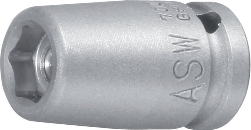ASW - Kr.-Steckschl.-Eins. 1/4' Schlüsselwei. 13 mm, Länge 23 mm magnet.