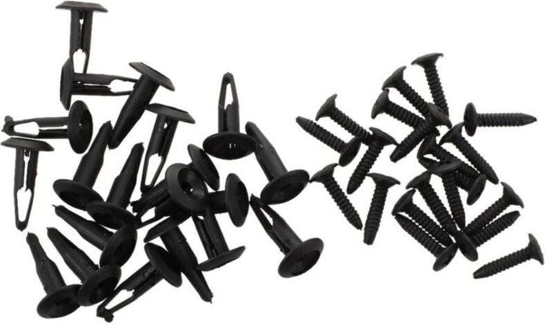 20 Stücke 6mm Loch Kunststoff Niet Trim Panel Retainer Fastener Clips Schwarz
