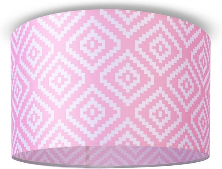 Deckenlampe Lampenschirm Stoff Pendelleuchte E27 Hängeleuchte Schlafzimmer Rund Design 8 (Ø45,5 cm), Deckenleuchte - Wei...