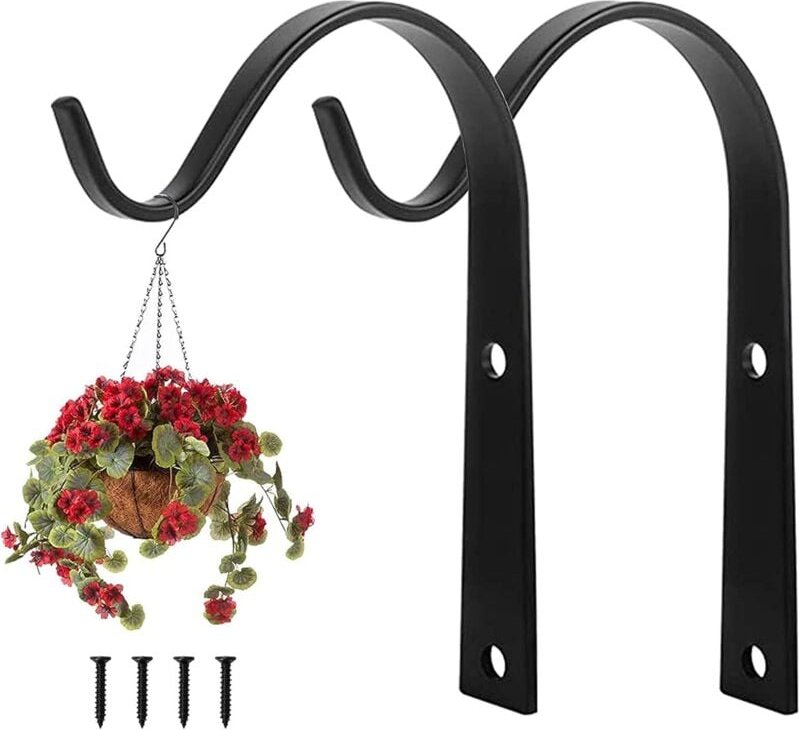Memkey - Stücke Wandbehang Pflanzenhaken Schmiedeeisen Hängehaken Balkon Wand Pflanzenhalter Garten Metall Hängehaken mi...