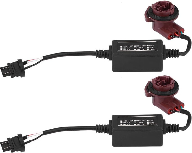 Katur LED-Glühbirnenwiderstand für LED 3157 CANbus 2 Stück 3057 3357 LED-Decoder-Adapter Anti-Hyper-Blinken-Fehler-Blitz...