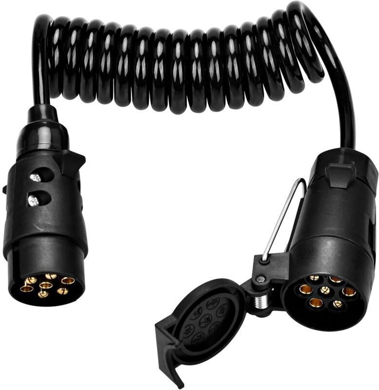 7-poliger 12-V-Anhängerstecker, 7-poliger auf 7-poliger 2-m-Anhängerkabelbaum, Anhängersteckeradapter für LKW, Wohnmobil...