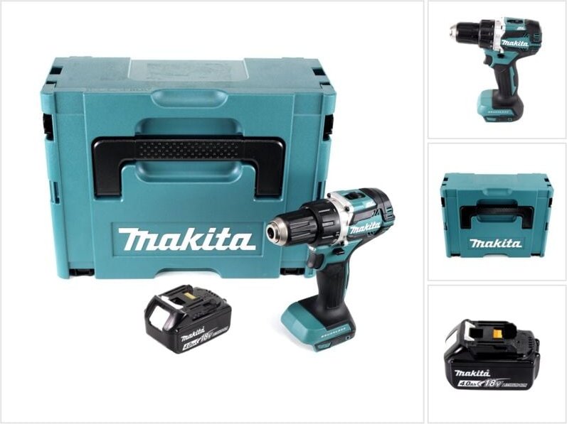 Ddf 484 M1J Akku Bohrschrauber 18 v 54 Nm Brushless + 1x Akku 4,0 Ah + Makpac - ohne Ladegerät - Makita