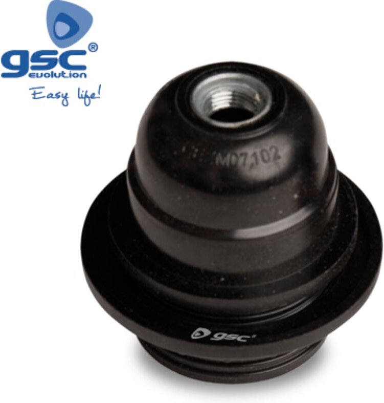 GSC - Bakelit Lampenfassung Halbgewinde E27 Schwarz 002200734