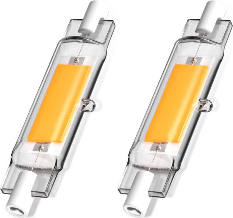 Memkey - 5 w R7S 78 mm J78 COB-Filament-LED-Glühbirne, 500 Lumen, 360 Grad, Halogenlampe entspricht 30 w, 48 w, 50 w, pe...