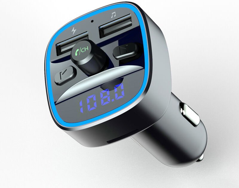 Bluetooth-Autoradio mit FM-Transmitter, MP3-Player, kabellosem Radioadapter-Set, FM-Transmitter-Ladegerät für Freisprech...