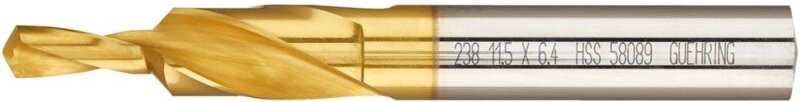 GÜHRING Kurzstufenbohrer HSS TiN Durchgangsloch 90Grad M6