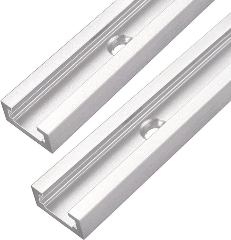 Stück Abstand 300 mm Aluminium-T-Schiene T-Nut, 19 x 9,5 mm, T-Nut-Gehrungsschiene für Tischkreissäge, Oberfräse und Hol...