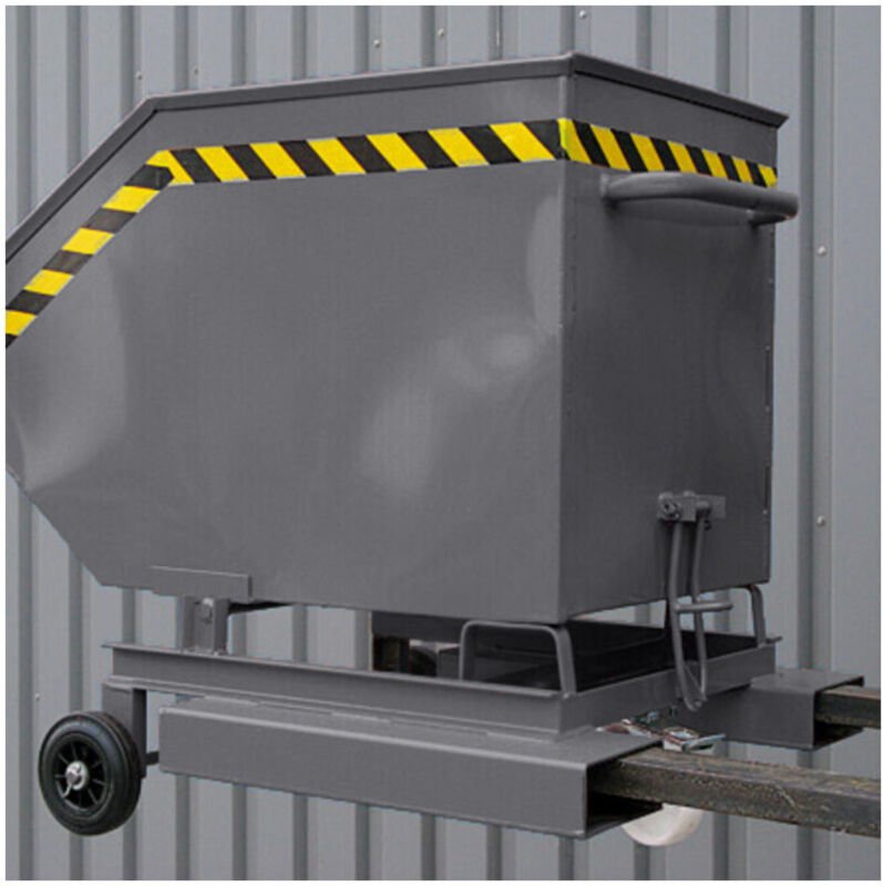 Kastenwagen mit Rollen + Einfahrtaschen 250l 300kg anthrazitgrau - Stier