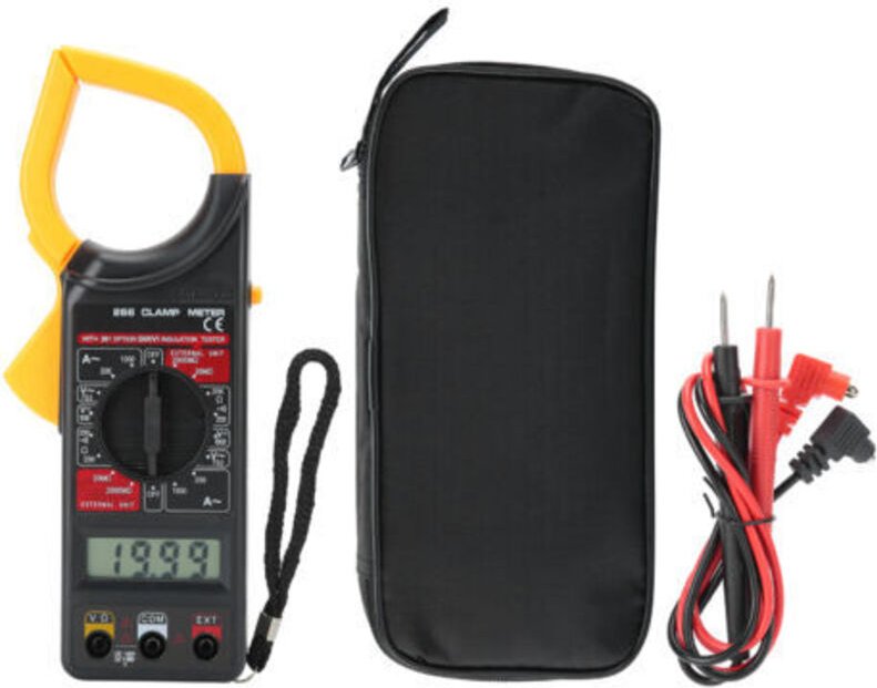 Digitales Zangenmultimeter, tragbares Amperemeter, Voltmeter, elektronisches Multimeter, Messgerät DT-266