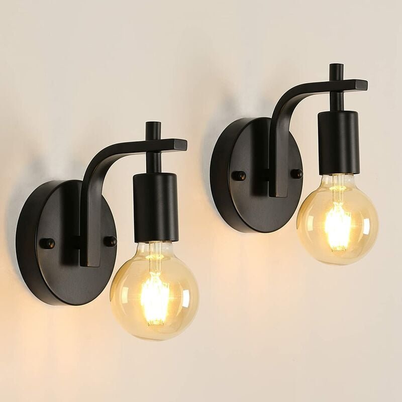 Goeco - Wandleuchten für den Innenbereich, 2er-Pack, Vintage Wandleuchten für Schlafzimmer, E27 Industrie Wandleuchten f...
