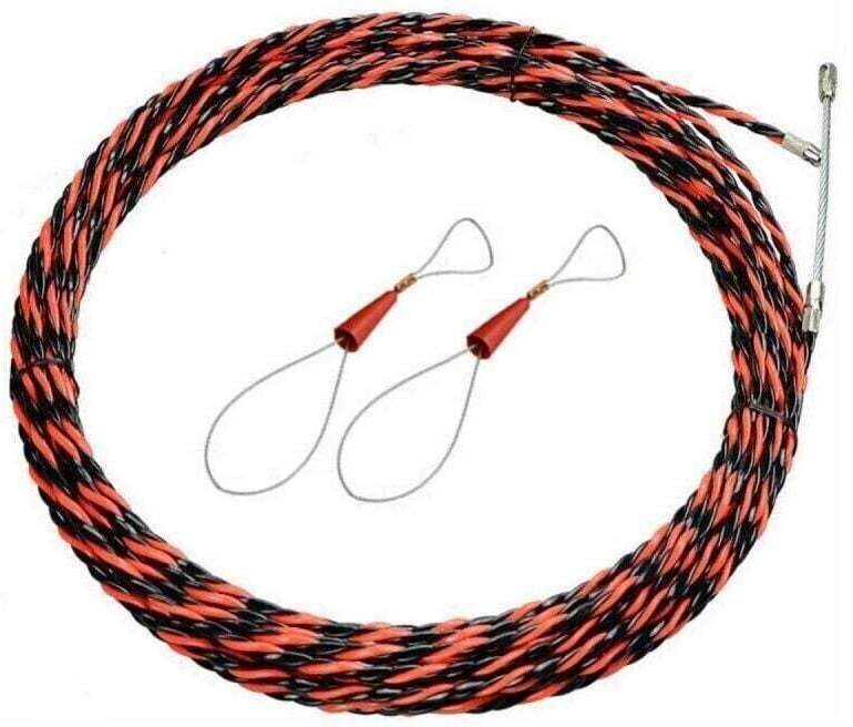 50 m lange Elektriker-Einziehnadel, 6 mm Durchmesser, elektrisches Einziehset, einziehbares Installationsverlängerungska...