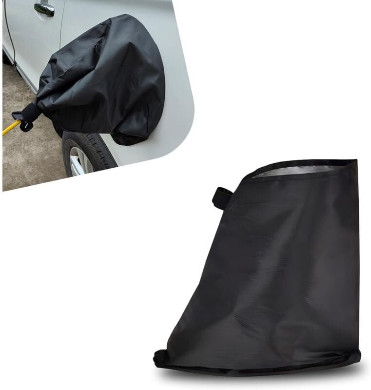 Sollbry - Stück Auto-Stromanschlussabdeckung, 16 x 42 x 28 cm, silberbeschichtetes Tuch, Sonnenschutz, Wärmeisolierung, ...