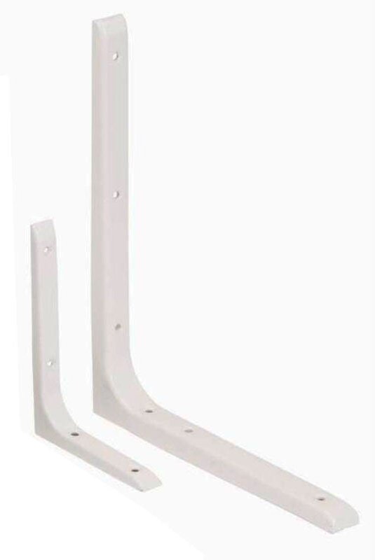 Fplus - Klassischer quadratischer Träger 350 x 300 mm weiß mit Dübel und Schraube E-502