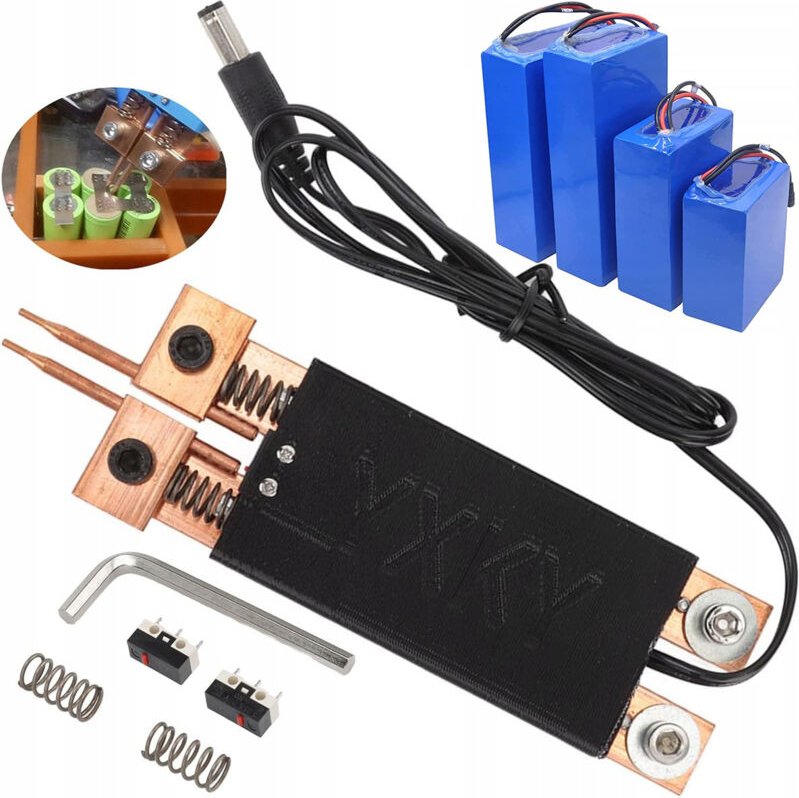 Rosfix Set Punktschweißgriff + Schrumpffolie – Für Sunkko 18650, 737G+, 737DH, 709 4–12 V, ≥800 A Ergonomisch, Hitzebest...