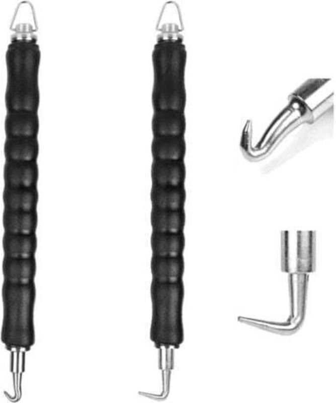2 pezzi di strumenti per intrecciare fili, fascette per barre d'armatura, intrecciatori a gancio dritto e intrecciatori ...