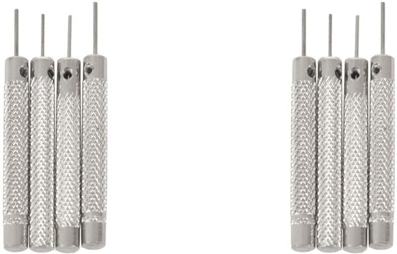 8-Teiliges Uhrenreparaturwerkzeug Stifttreiber 0,7 mm / 0,8 mm / 0,9 mm / 1,0 mm Uhrmacherband, Armband, Stahlstanzer, G...