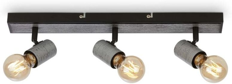 Deckenleuchte Spotleuchte Schwenkbar 3xE27 60W IP20 antik-silber Metall Briloner