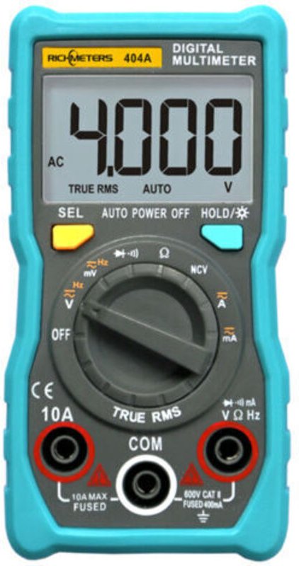 RICHMETERS 404A Digitalmultimeter mit automatischer Bereichswahl, Amperemeter, True-RMS-Messung, Smart NCV, tragbar, 400...