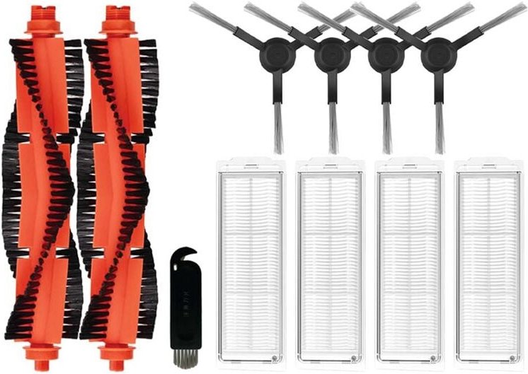 FüR Mi Robot Vacuum Mop 2S / p Pro XMSTJQR2S STYTJ02YM ErsatzhauptseitenbüRste Hepa-Filter