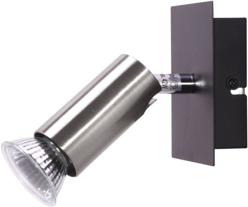 Thumbnail - Wand Leuchte silber Wohn Arbeits Zimmer Lampe schwarz Spot Strahler verstellbar Brilliant G14810/76