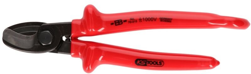 Kstools - ks Tools 1000V Einhand-Kabelschneider mit Sicherungsöse für Sicherheitsleine