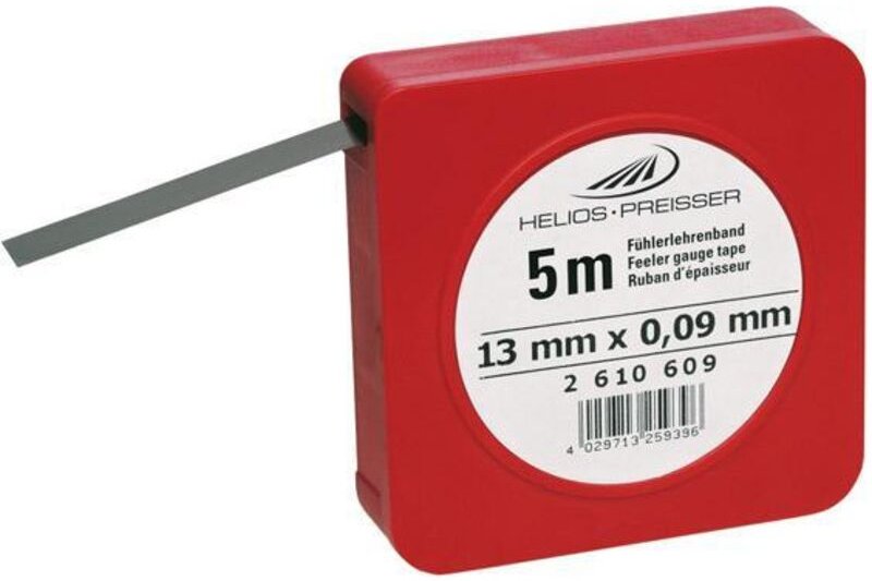 Helios Preisser - Fühlerlehrenband, Einzelkassette (Kohlenstoffstahl, gehärtet, Breite 12,7 mm,Länge 5 m, Nennmaß 0,4 mm...