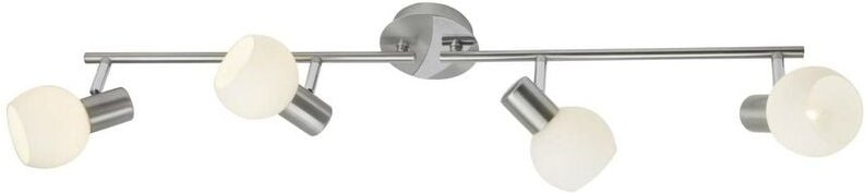 Lampe Tiara Spotrohr 4flg eisen/weiß 4x D45, E14, 40W, geeignet für Tropfenlampen (nicht enthalten) Arme drehbar / Köpfe...