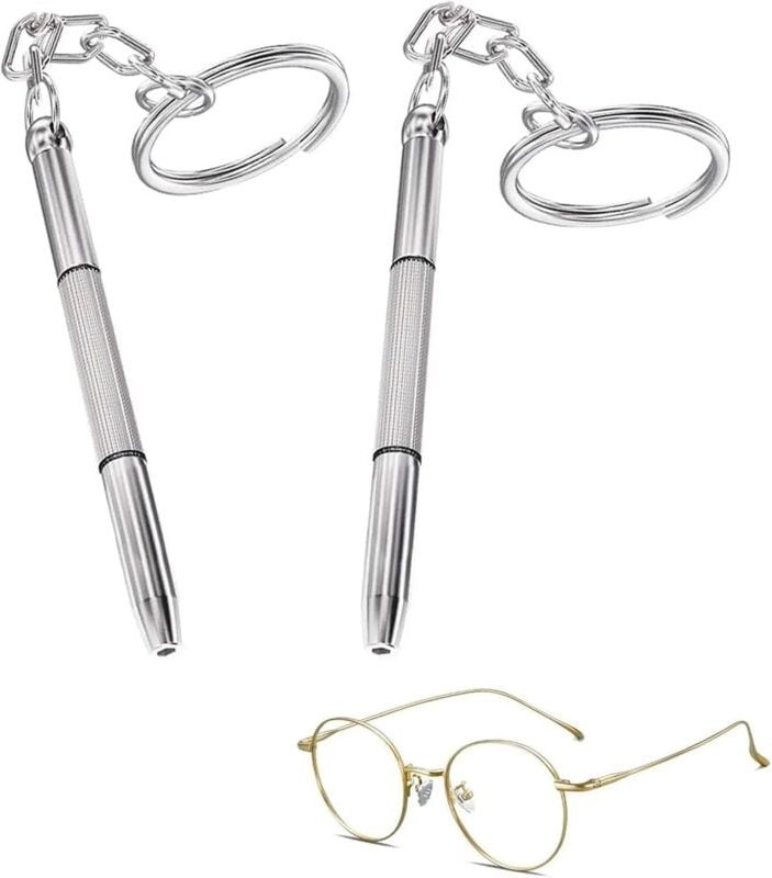 Frypay 2 Stück 4 in 1 Brillenschraubendreher Reparaturset, Torx, Metall, Reparatur-Set für Brillen, Sonnenbrillen, Uhren...