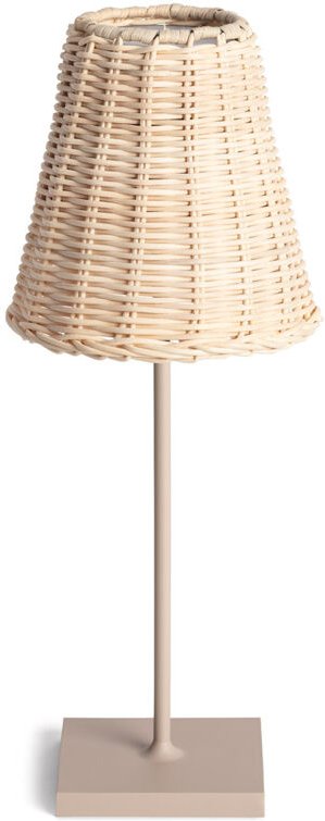 LED Tischleuchte Tragbar Aussen mit Batterie USB wiederaufladbar Metall Medinilla Beige