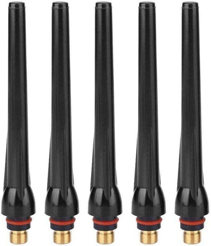 WIG-Schweißgerät, 0,9 x 0,5 cm, 5-teilig, lange Rückkappe, Schweißbrenner, WIG-Schweißmesser, Rückkappe für SR17/SR18/SR...