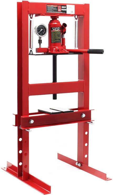 Thumbnail - Wiltec 6T Profi Werkstattpresse, 300mm, Hydraulikpresse aus Stahl, Rahmenpresse mit Manometer, Lagerpresse