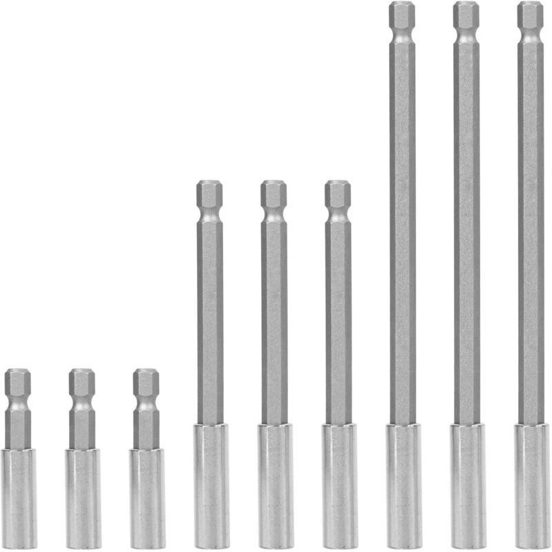 CSPARTV 9-teiliger Schraubendreher-Bithalter (60/100/150 mm), magnetischer Bithalter, magnetische Schraubendreher-Bitver...