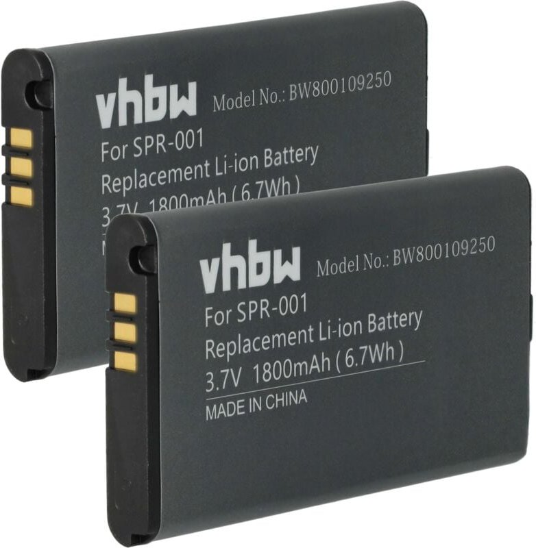 Vhbw - 2x Akku Ersatz für Nintendo SPR-001, SPR-003, spr-a-bpaa-co für Spielekonsole (1800 mAh, 3,7 v, Li-Ion)