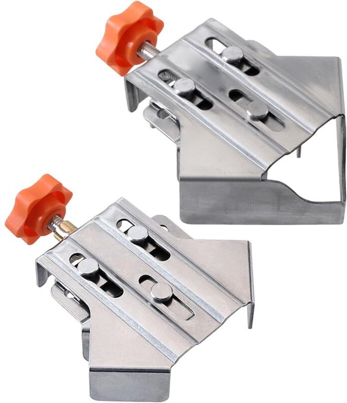 Rechtwinklige Klemmen, 90-Grad-rechtwinklige Klemme mit verstellbaren Edelstahl-Schwenkbacken für Holzbearbeitung, Tisch...