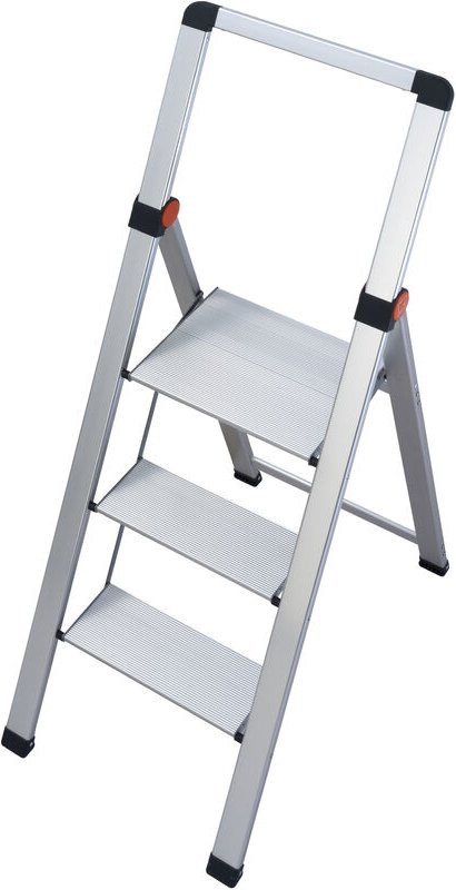 Gierre - Slim Aluminium Ultra Slim Mini-Leiter (3 Stufen) BS300