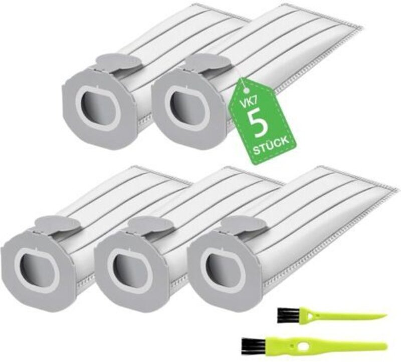 5er-Pack kompatible Staubsaugerbeutel für Folletto VK7S VK7 FP7S FP7, Ersatzfilterbeutel für Kobold VK7 Filterbeutel Zub...