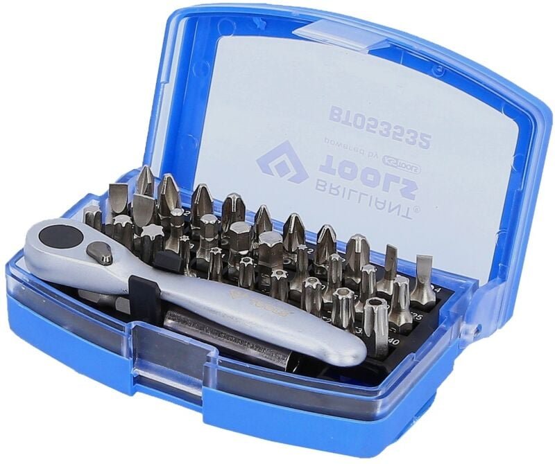 Brilliant Tools - Bit-Satz mit Bit-Umschaltratsche, 32-tlg