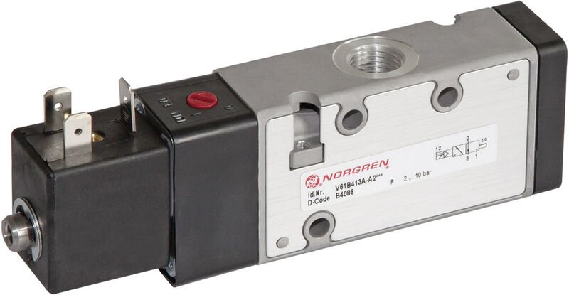 Imi Norgren Mechanischbetätigtes Pneumatik-Ventil V61B413A-A213L 24 v/dc Gehäusematerial Aluminium