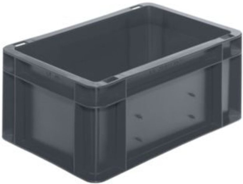 Transportstapelbehälter L300xB200xH145mm grau pp Seitenwände geschlossen