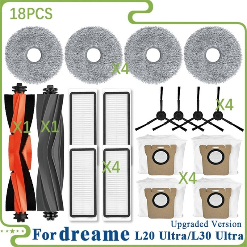 Für L20 Ultra/L20 Ultra Komplette RLX41CE / L30 Teile Wichtigsten Roller Seite Pinsel Hepa-Filter Mopp Tuch Staub tasche