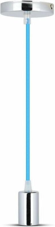 V-TAC VT-7338 Pendelleuchte 1MT E27 Metall mit blauem Kabel Ф39mm IP20 – SKU 3783