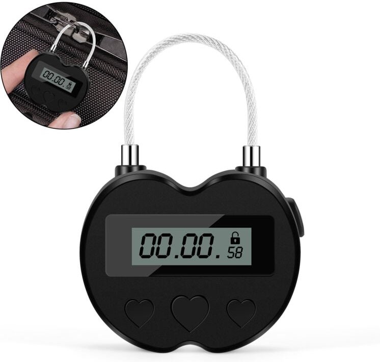 Smart Time Uhr lcd Display Multifunktions Timer, Wasserdichtes, Wiederaufladbares usb Temporat Vorhängeschloss