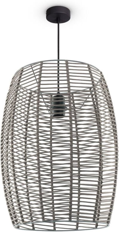 Led Pendellampe Wohnzimmer Hängeleuchte Esszimmer Vintage Korboptik Boho Natur Pendelleuchte, Schwarz 3 - Paco Home