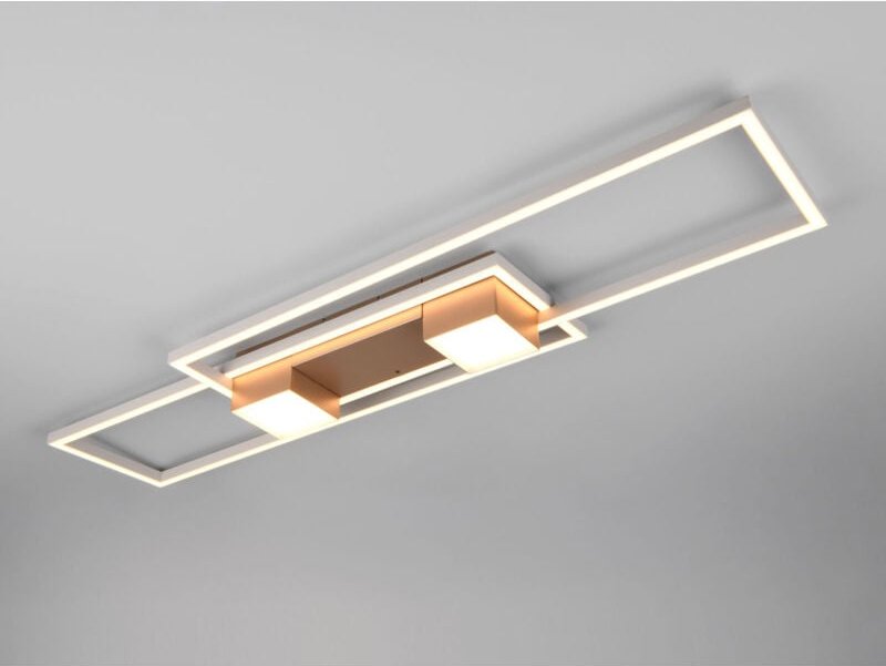 Led Deckenleuchte albany Coffee mit Fernbedienung dimmbar, Breite 100cm