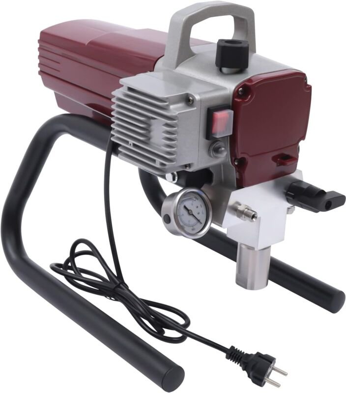 Airless Spritzlackiermaschine,Airless-Farbspritzgerät,1800W Sprühpistole Airless-Spritzlackiermaschine Wandlackierpistol...